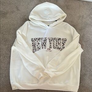 SHEIN Off-White Hoodie with Drawstring